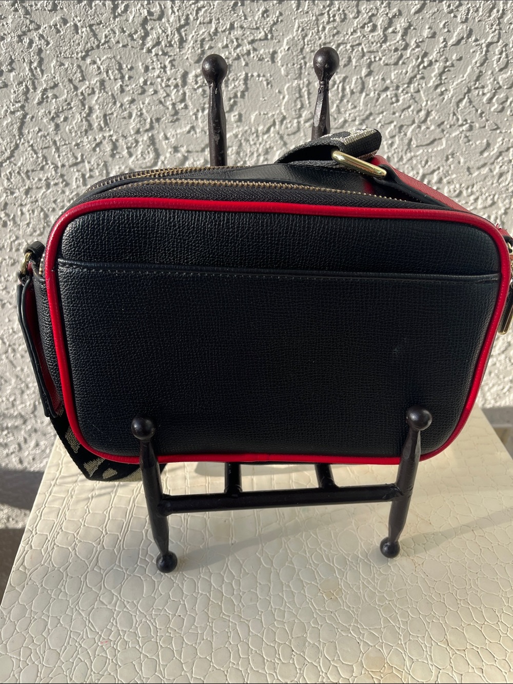 Karl Lagerfeld Black Crossbody with Pink Trim and Cat Motif - Picture 3 of 7